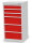 Bedrunka + Hirth Schubladenschrank, Schubladenanzahl: 6, RAL 7035 / RAL 5012, 1019 x 530 x 500 mm (HxBxT)