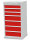 Bedrunka + Hirth Schubladenschrank, Schubladenanzahl: 7, RAL 7035 / RAL 5012, 1019 x 530 x 500 mm (HxBxT)
