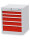 Bedrunka + Hirth Schubladenschrank, Schubladenanzahl: 5, RAL 7035 / RAL 5012, 619 x 530 x 500 mm (HxBxT)