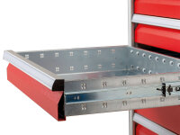 Bedrunka + Hirth Schubladenschrank, Schubladenanzahl: 8, RAL 7035 / RAL 5012, 1319 x 680 x 500 mm (HxBxT)