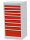 Bedrunka + Hirth Schubladenschrank, Schubladenanzahl: 9, RAL 7035 / RAL 5012, 1019 x 530 x 500 mm (HxBxT)