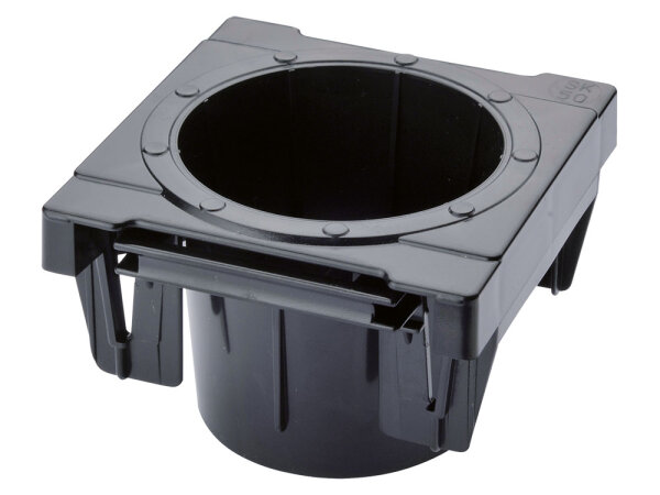 Bedrunka + Hirth CNC-Drehrahmen für RotaRex® bestückt mit 32x HSK A 80/B 100 Kunststoffeinsätzen, schwarz, 17 x 99 x 103 mm (HxBxT)