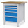 Bedrunka + Hirth Kastenwerkbank, Schubladenanzahl: 5, RAL 7035 / RAL 5012, 859 x 810 x 750 mm (HxBxT)
