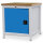 Bedrunka + Hirth Kastenwerkbank, Anzahl Flügeltüren: 1, RAL 7035 / RAL 5012, 959 x 810 x 750 mm (HxBxT)