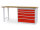 Bedrunka + Hirth Reihenwerkbank, Schubladenanzahl: 5, RAL 7035 / RAL 3020, 859 x 2000 x 600 mm (HxBxT)