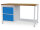 Bedrunka + Hirth Kastenwerkbank, Schubladenanzahl: 2, RAL 7035 / RAL 5012, 859 x 1500 x 750 mm (HxBxT)