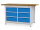 Bedrunka + Hirth Kastenwerkbank, Schubladenanzahl: 6, RAL 7035 / RAL 5012, 859 x 1500 x 720 mm (HxBxT)