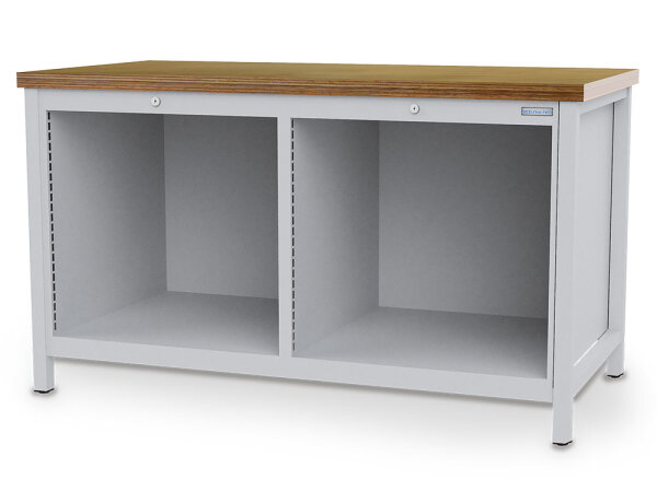 Bedrunka + Hirth Kastenwerkbank, RAL 7035, 959 x 1500 x 750 mm (HxBxT)
