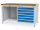 Bedrunka + Hirth Kastenwerkbank, Schubladenanzahl: 6, RAL 7035 / RAL 5012, 859 x 1500 x 750 mm (HxBxT)