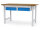 Bedrunka + Hirth Reihenwerkbank, Schubladenanzahl: 2, RAL 7035 / RAL 5012, 859 x 1500 x 750 mm (HxBxT)