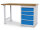 Bedrunka + Hirth Reihenwerkbank, Schubladenanzahl: 11, RAL 7035 / RAL 5012, 859 x 1500 x 750 mm (HxBxT)