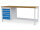 Bedrunka + Hirth Kastenwerkbank, Schubladenanzahl: 5, RAL 7035 / RAL 5012, 959 x 2000 x 750 mm (HxBxT)