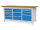 Bedrunka + Hirth Kastenwerkbank, Schubladenanzahl: 12, RAL 7035 / RAL 5012, 859 x 2000 x 750 mm (HxBxT)