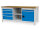 Bedrunka + Hirth Kastenwerkbank, Schubladenanzahl: 6, Anzahl Flügeltüren: 1, RAL 7035 / RAL 5012, 959 x 2000 x 750 mm (HxBxT)