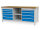 Bedrunka + Hirth Kastenwerkbank, Schubladenanzahl: 10, RAL 7035 / RAL 5012, 959 x 2000 x 750 mm (HxBxT)
