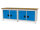 Bedrunka + Hirth Kastenwerkbank, Schubladenanzahl: 4, Anzahl Flügeltüren: 4, RAL 7035 / RAL 5012, 859 x 2500 x 750 mm (HxBxT)