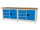 Bedrunka + Hirth Kastenwerkbank, Schubladenanzahl: 6, Anzahl Flügeltüren: 2, RAL 7035 / RAL 5012, 959 x 2500 x 750 mm (HxBxT)