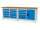 Bedrunka + Hirth Kastenwerkbank, Schubladenanzahl: 14, Anzahl Flügeltüren: 1, RAL 7035 / RAL 5012, 959 x 2500 x 750 mm (HxBxT)