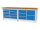 Bedrunka + Hirth Kastenwerkbank, Schubladenanzahl: 15, RAL 7035 / RAL 5012, 859 x 2500 x 750 mm (HxBxT)
