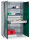 Bedrunka + Hirth Schwerlastschrank mit mittigem Schubladenblock, 3 x Verstellbare, verzinkte Fachböden, RAL 7035 / RAL 6011, 1950 x 930 x 500 mm (HxBxT)