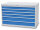 Bedrunka + Hirth Schubladenschrank, Schubladenanzahl: 6, RAL 7035 / RAL 5012, 819 x 1305 x 736 mm (HxBxT)