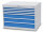Bedrunka + Hirth Schubladenschrank, Schubladenanzahl: 7, RAL 7035 / RAL 5012, 719 x 1005 x 736 mm (HxBxT)
