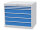 Bedrunka + Hirth Schubladenschrank, Schubladenanzahl: 6, RAL 7035 / RAL 5012, 819 x 1005 x 736 mm (HxBxT)