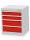 Bedrunka + Hirth Schubladenschrank, Schubladenanzahl: 4, RAL 7035 / RAL 5012, 619 x 530 x 500 mm (HxBxT)
