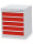 Bedrunka + Hirth Schubladenschrank, Schubladenanzahl: 5, RAL 7035 / RAL 5012, 619 x 530 x 500 mm (HxBxT)