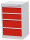 Bedrunka + Hirth Schubladenschrank, Schubladenanzahl: 4, RAL 7035 / RAL 5012, 819 x 530 x 500 mm (HxBxT)