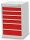 Bedrunka + Hirth Schubladenschrank, Schubladenanzahl: 6, RAL 7035 / RAL 5012, 819 x 530 x 500 mm (HxBxT)