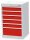 Bedrunka + Hirth Schubladenschrank, Schubladenanzahl: 6, RAL 7035 / RAL 5012, 819 x 530 x 500 mm (HxBxT)