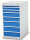 Bedrunka + Hirth Schubladenschrank, Schubladenanzahl: 8, RAL 7035 / RAL 5012, 1019 x 555 x 736 mm (HxBxT)