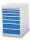 Bedrunka + Hirth Schubladenschrank, Schubladenanzahl: 7, RAL 7035 / RAL 5012, 819 x 555 x 736 mm (HxBxT)