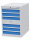 Bedrunka + Hirth Schubladenschrank, Schubladenanzahl: 6, RAL 7035 / RAL 5012, 819 x 555 x 736 mm (HxBxT)