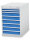 Bedrunka + Hirth Schubladenschrank, Schubladenanzahl: 8, RAL 7035 / RAL 5012, 819 x 555 x 736 mm (HxBxT)