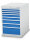 Bedrunka + Hirth Schubladenschrank, Schubladenanzahl: 8, RAL 7035 / RAL 5012, 819 x 555 x 736 mm (HxBxT)