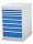 Bedrunka + Hirth Schubladenschrank, Schubladenanzahl: 8, RAL 7035 / RAL 5012, 819 x 555 x 736 mm (HxBxT)