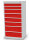 Bedrunka + Hirth Schubladenschrank, Schubladenanzahl: 8, RAL 7035 / RAL 5012, 1319 x 680 x 500 mm (HxBxT)