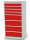 Bedrunka + Hirth Schubladenschrank, Schubladenanzahl: 8, RAL 7035 / RAL 5012, 1319 x 680 x 500 mm (HxBxT)