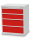 Bedrunka + Hirth Schubladenschrank, Schubladenanzahl: 4, RAL 7035 / RAL 5012, 819 x 680 x 500 mm (HxBxT)