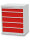 Bedrunka + Hirth Schubladenschrank, Schubladenanzahl: 5, RAL 7035 / RAL 5012, 819 x 680 x 500 mm (HxBxT)