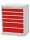 Bedrunka + Hirth Schubladenschrank, Schubladenanzahl: 6, RAL 7035 / RAL 5012, 819 x 680 x 500 mm (HxBxT)
