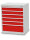 Bedrunka + Hirth Schubladenschrank, Schubladenanzahl: 6, RAL 7035 / RAL 5012, 819 x 680 x 500 mm (HxBxT)