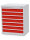 Bedrunka + Hirth Schubladenschrank, Schubladenanzahl: 7, RAL 7035 / RAL 5012, 819 x 680 x 500 mm (HxBxT)