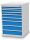 Bedrunka + Hirth Schubladenschrank, Schubladenanzahl: 9, RAL 7035 / RAL 5012, 1019 x 705 x 736 mm (HxBxT)