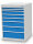 Bedrunka + Hirth Schubladenschrank, Schubladenanzahl: 8, RAL 7035 / RAL 5012, 1019 x 705 x 736 mm (HxBxT)