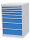 Bedrunka + Hirth Schubladenschrank, Schubladenanzahl: 8, RAL 7035 / RAL 5012, 1019 x 705 x 736 mm (HxBxT)