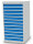 Bedrunka + Hirth Schubladenschrank, Schubladenanzahl: 12, RAL 7035 / RAL 5012, 1319 x 705 x 736 mm (HxBxT)