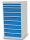 Bedrunka + Hirth Schubladenschrank, Schubladenanzahl: 9, RAL 7035 / RAL 5012, 1319 x 705 x 736 mm (HxBxT)